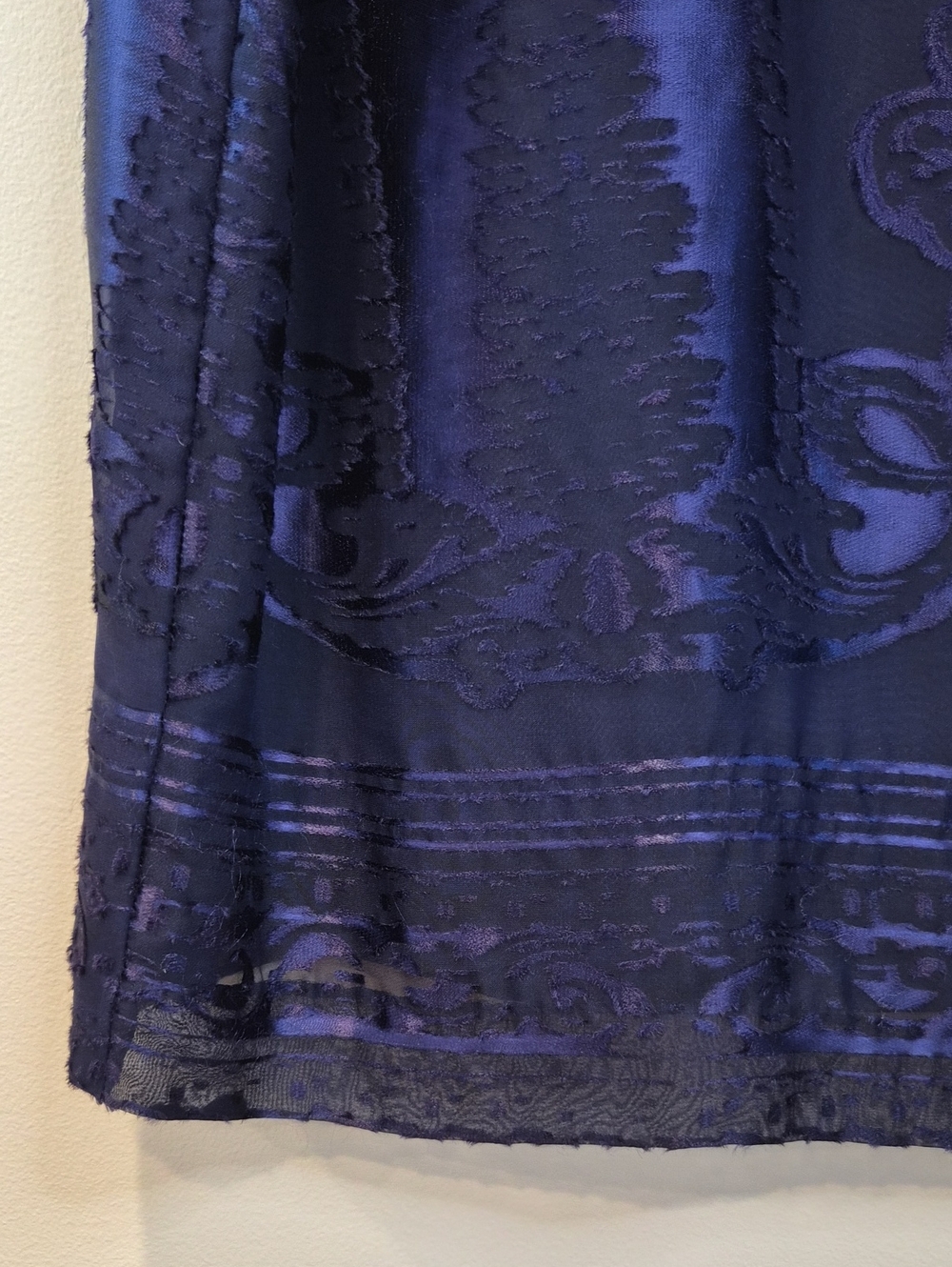 ECI Silk Blended Royal Blue Embellished Mini Dress - Picture 11 of 11
